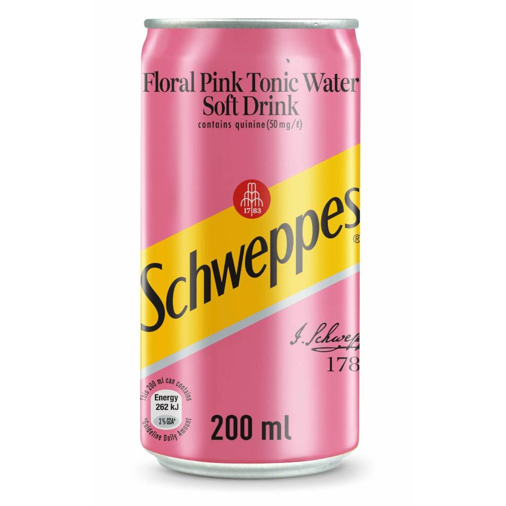 Schweppes Floral Pink Tonic Water 200ml Cans