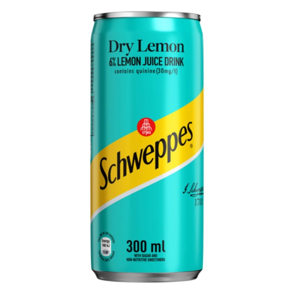 Schweppes Dry Lemon 300ml Cans