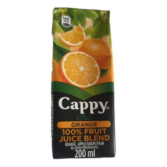 Cappy Orange 200ml Still 100% Juice Tetra Box