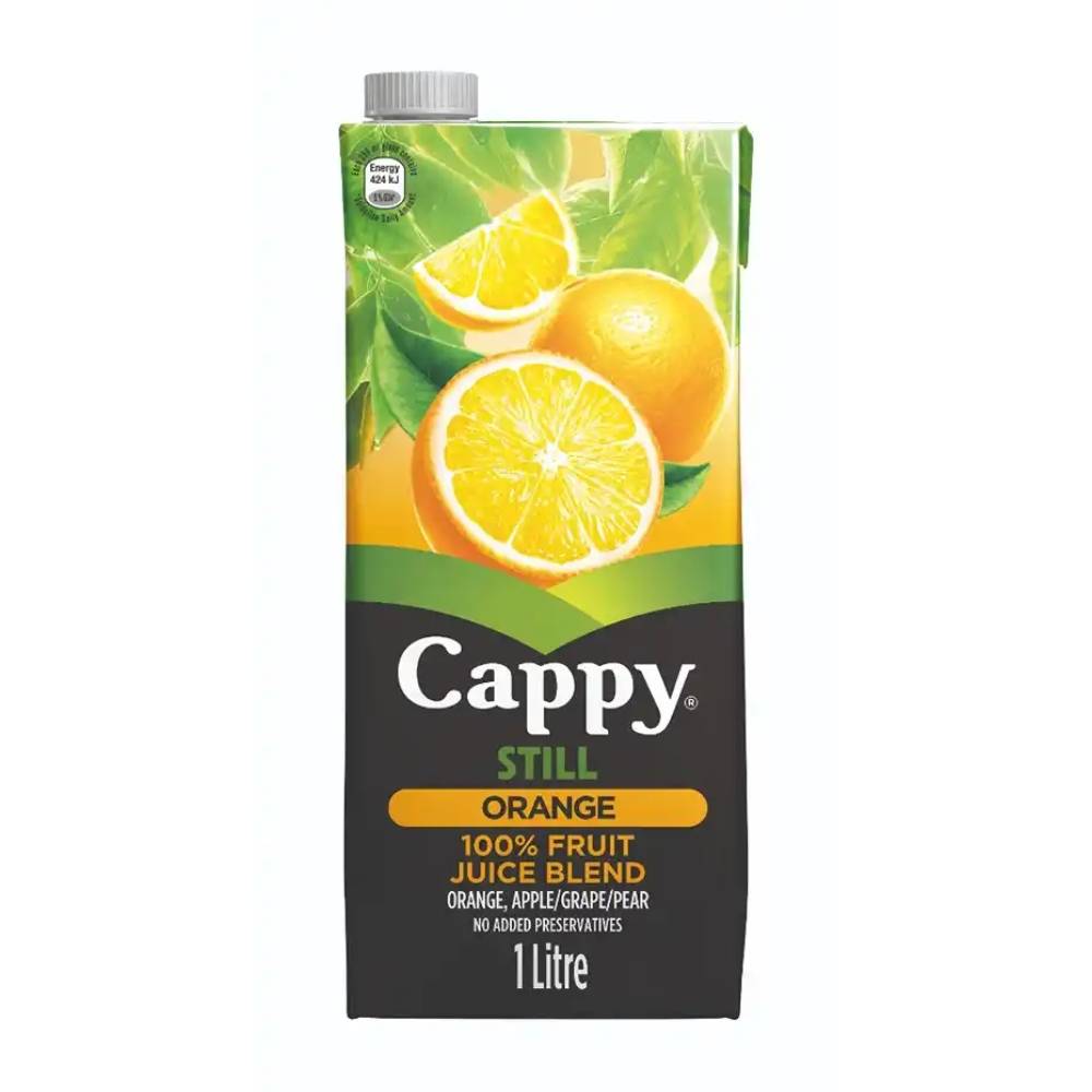 Cappy Orange 1L Still 100% Juice Tetra Box
