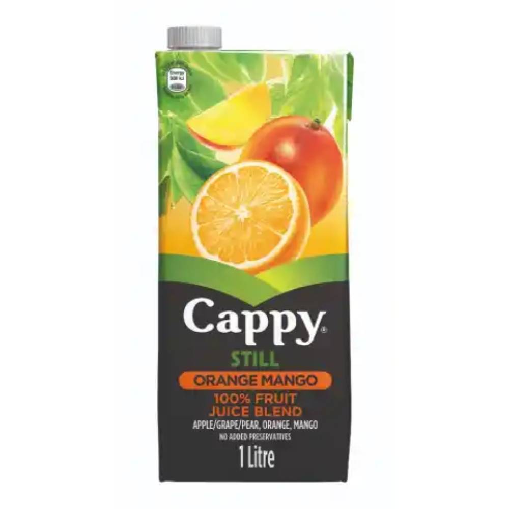 Cappy Orange Mango 1L Still 100% Juice Tetra Box