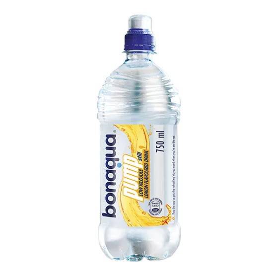 Bonaqua Pump Lemon Flavored Still Water 750ml Bottles
