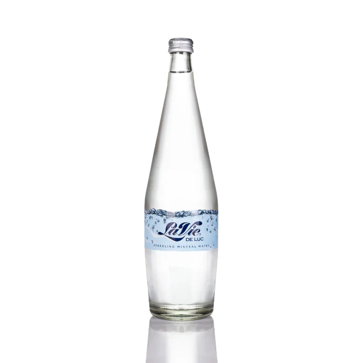 La Vie De Luc Sparkling Water 750ml Teardrop Glass Bottles