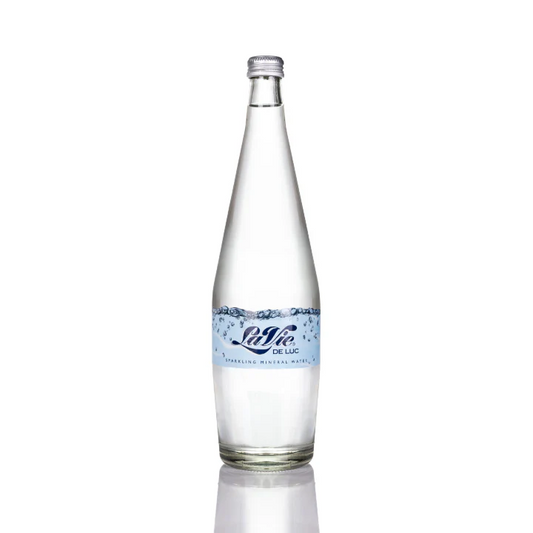 La Vie De Luc Sparkling Water 750ml Teardrop Glass Bottles