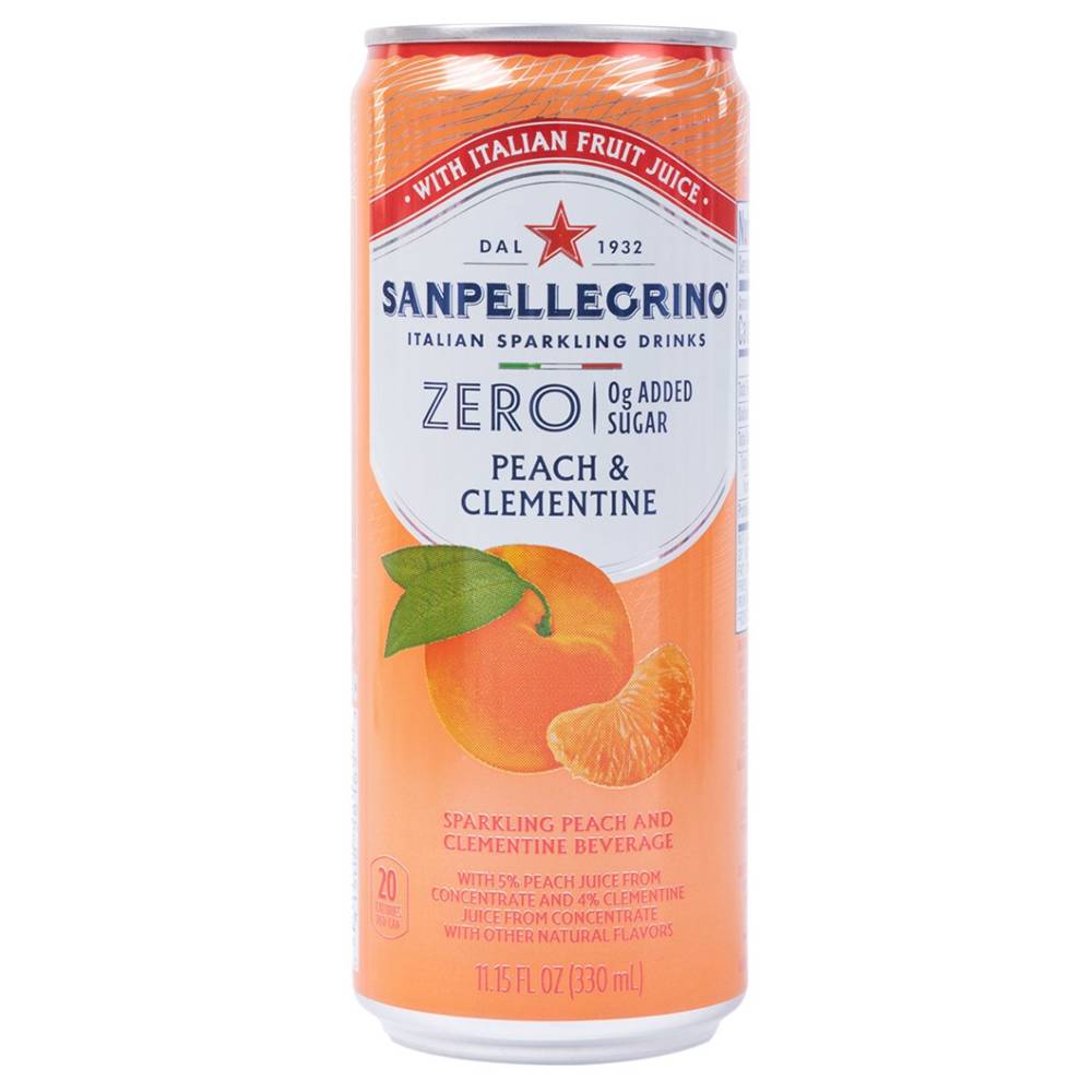 Sanpellegrino Peach & Clementine No Sugar 330ml Cans
